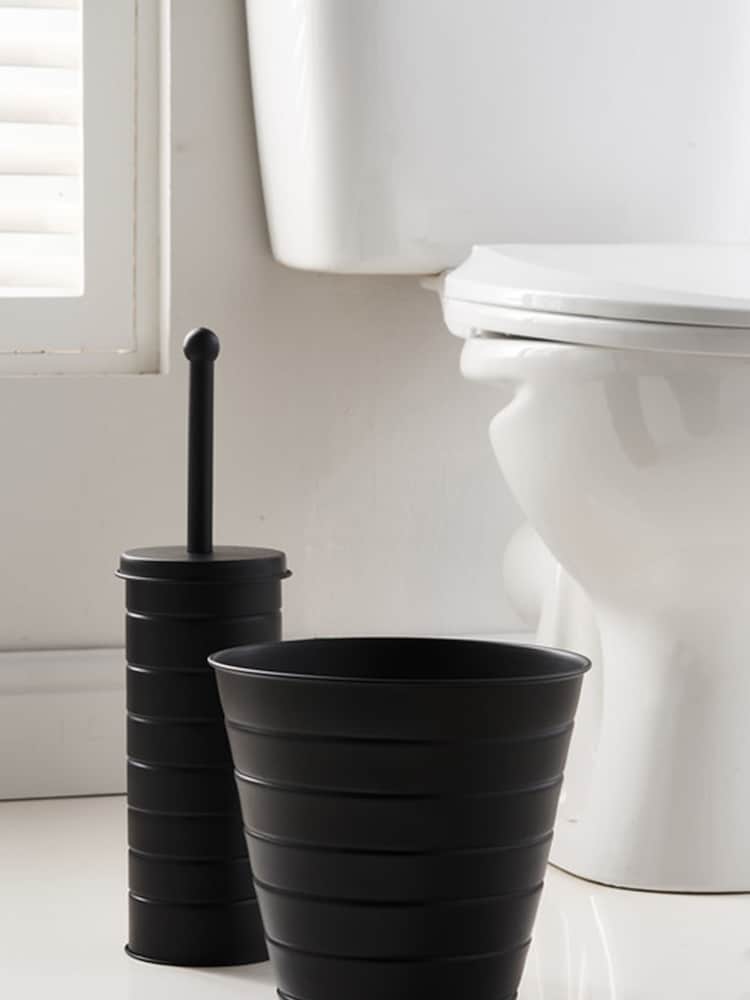 Our House Black Toilet Brush And Bin Set - Image 1 of 2