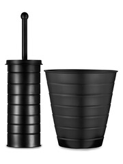Our House Black Toilet Brush And Bin Set - Image 2 of 2