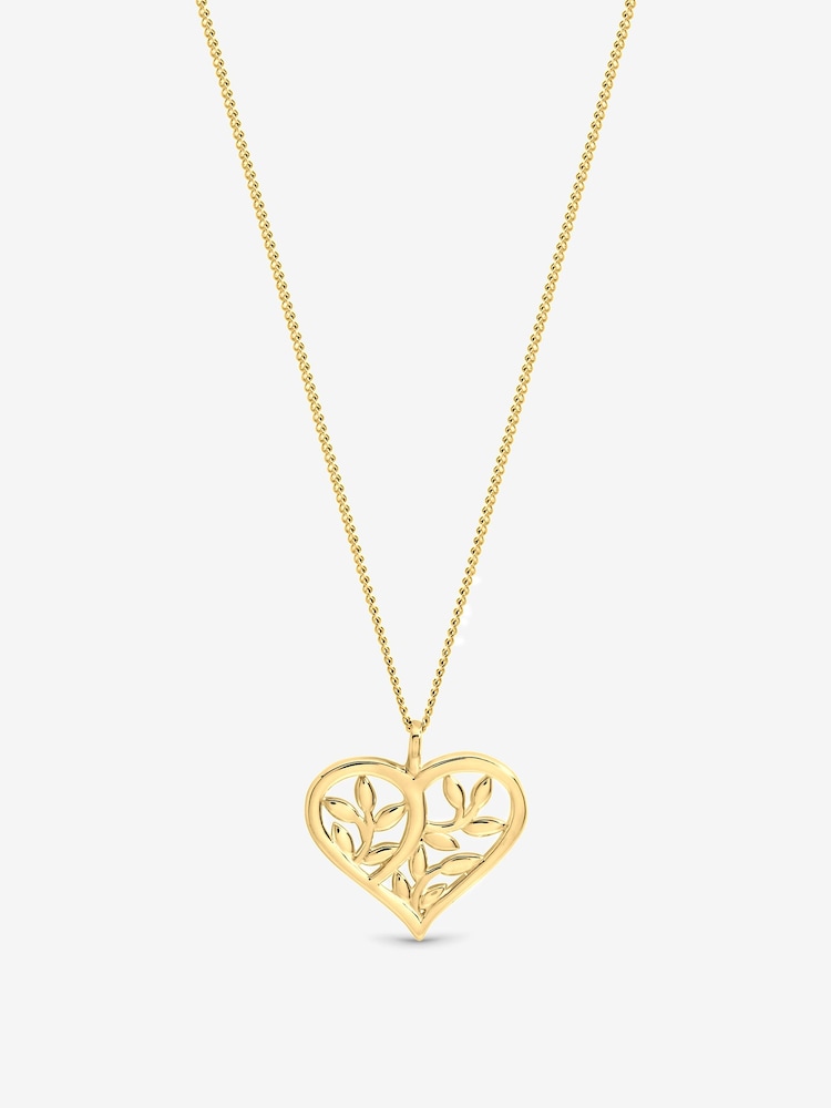 Inicio Gold Tone Polished Tree Of Love Pendant - Image 1 of 1 Inicio Gold Tone Polished Tree Of Love Pendant - Image 1 of 1