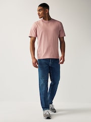 Pink Regular Fit Essential Crew Neck 100% Cotton T-Shirt - Image 2 of 7