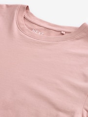 Pink Regular Fit Essential Crew Neck 100% Cotton T-Shirt - Image 6 of 7
