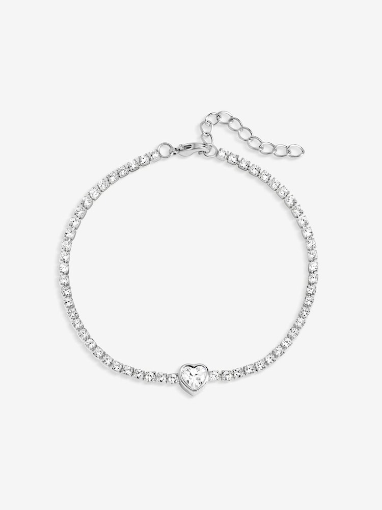 Inicio Heart Bezel Tennis Bracelet - Εικόνα 2 από 2
