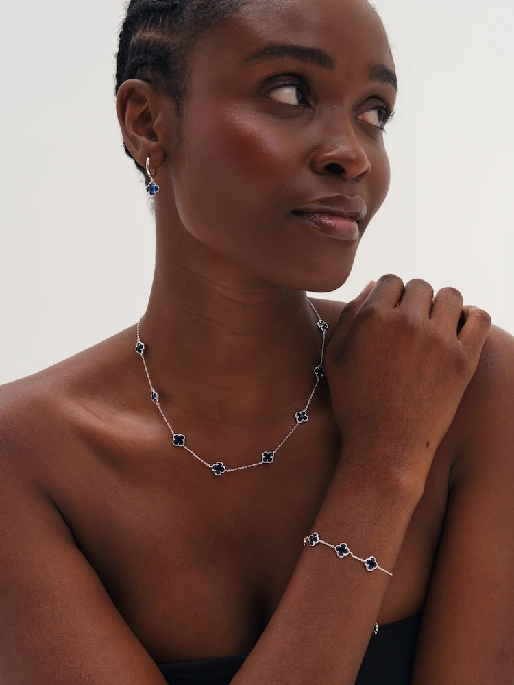 Inicio Sapphire Clover Necklace - Imagen 2 de 2