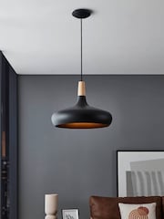 Eglo Black Sabinar IP20 Steel 400mm Modern Pendant - Image 1 of 3