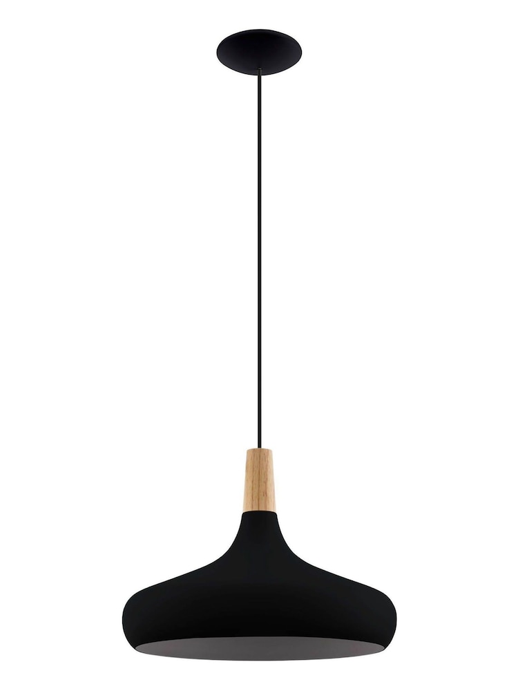 Eglo Black Sabinar IP20 Steel 400mm Modern Pendant - Image 2 of 3