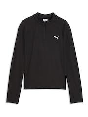 Puma Black Train All Day Essentials Slim Quarter-Zip Long Sleeve T-Shirt - Image 4 of 5