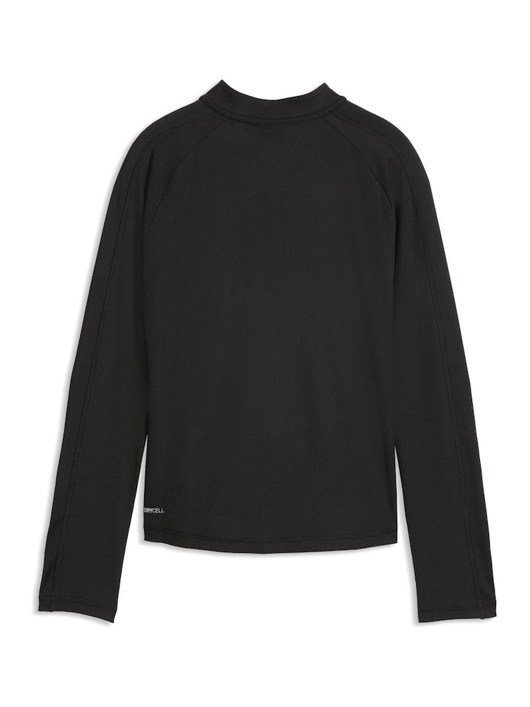 Puma Black Train All Day Essentials Slim Quarter-Zip Long Sleeve T-Shirt - Image 5 of 5