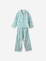 Cotton On Green Adult Flannel Xmas Pyjamas Set - Image 1 of 3