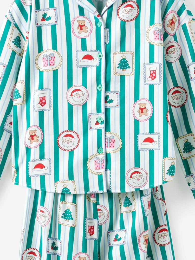 Cotton On Green Adult Flannel Xmas Pyjamas Set - Image 2 of 3 Cotton On Green Adult Flannel Xmas Pyjamas Set - Image 2 of 3