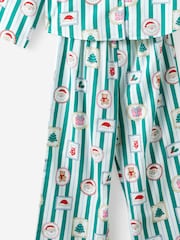 Cotton On Green Adult Flannel Xmas Pyjamas Set - Image 3 of 3