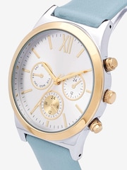 Light Blue Mixed Metal Boyfriend Watch - Image 4 of 4