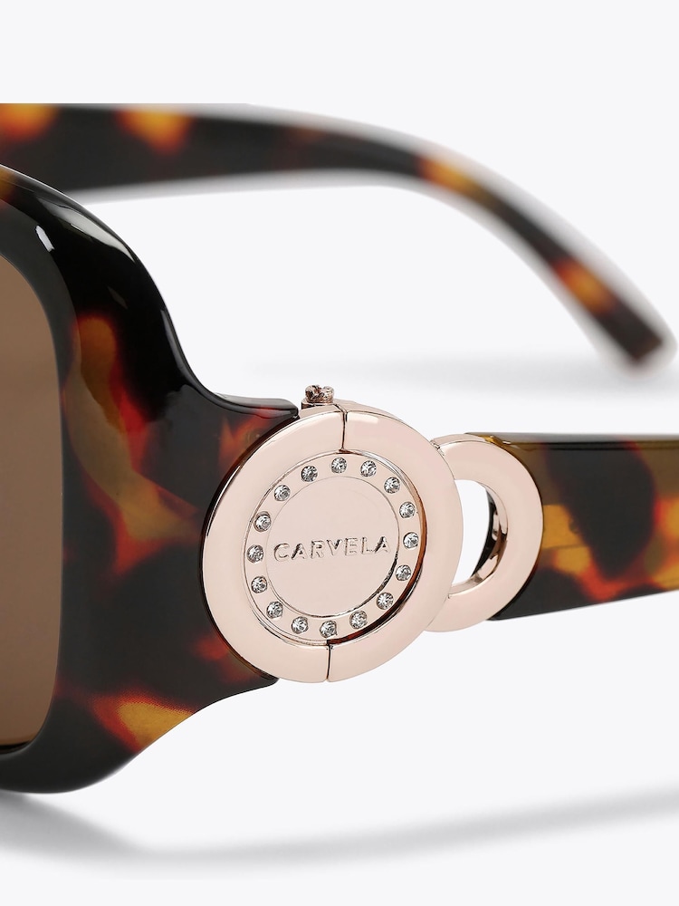 Carvela Brown Jackpot Sunglasses - Image 4 of 4
