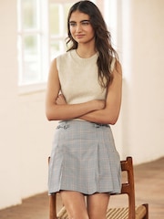 Monochrome Mini Pleated Kilt Skirt - Image 1 of 4