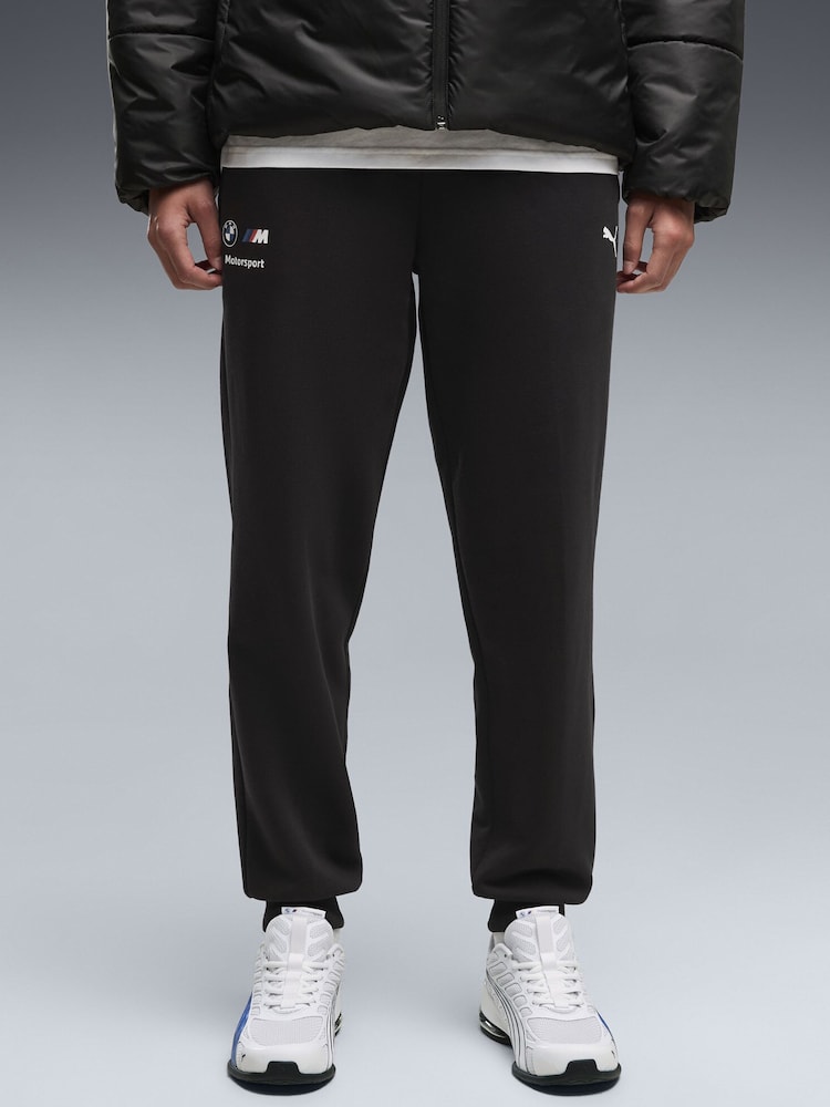 Puma Black Bmw M Motorsport Essentials Fleece Trousers - Image 1 of 5 Puma Black Bmw M Motorsport Essentials Fleece Trousers - Image 1 of 5