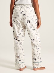 Joules Stella Cream Dog Print Cotton Pyjama Bottoms - Image 2 of 6