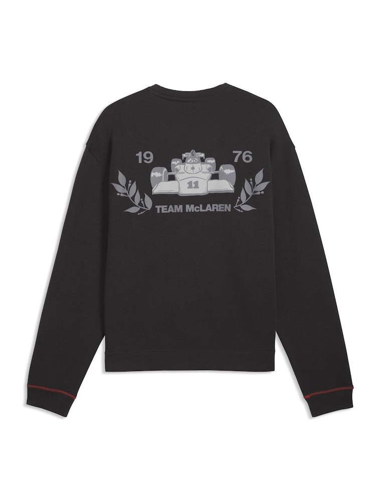 Puma Grey Mclaren Racing Crew Neck Sweatshirt - Image 2 of 2 Puma Grey Mclaren Racing Crew Neck Sweatshirt - Image 2 of 2