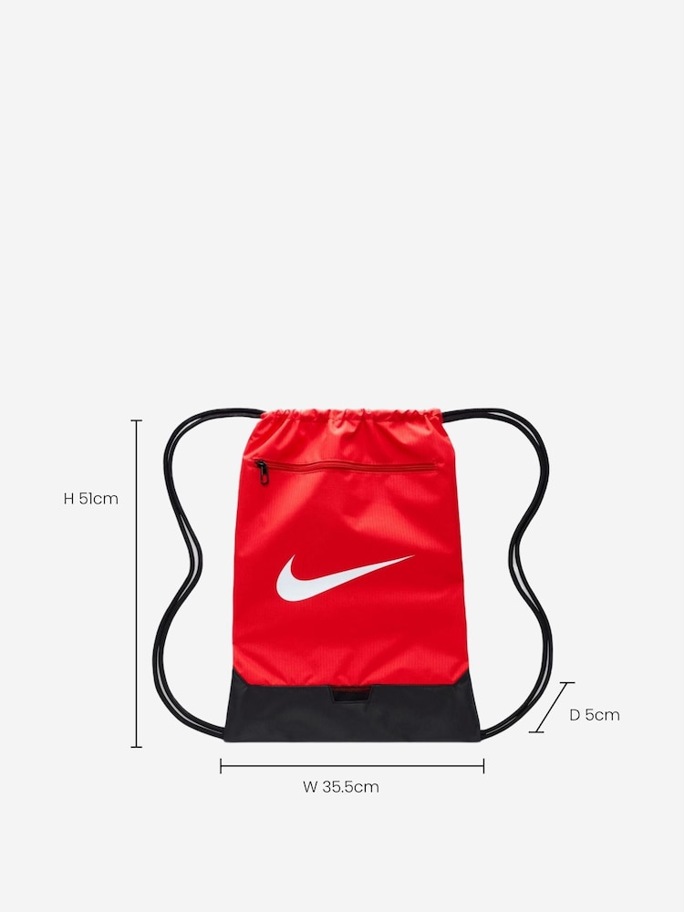 Rouge - Sac à cordon de serrage Nike Brasilia - Image 3 of 8
