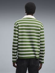 Puma Green Essentials Elevated No.1 Relaxed Rugby Polo Shirt - Image 2 of 5