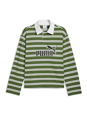 Puma Green Essentials Elevated No.1 Relaxed Rugby Polo Shirt - Image 4 of 5