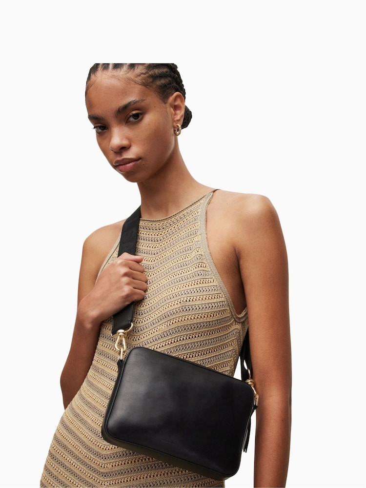 AllSaints Black Cross-Body Lucile Bag - Image 1 of 6