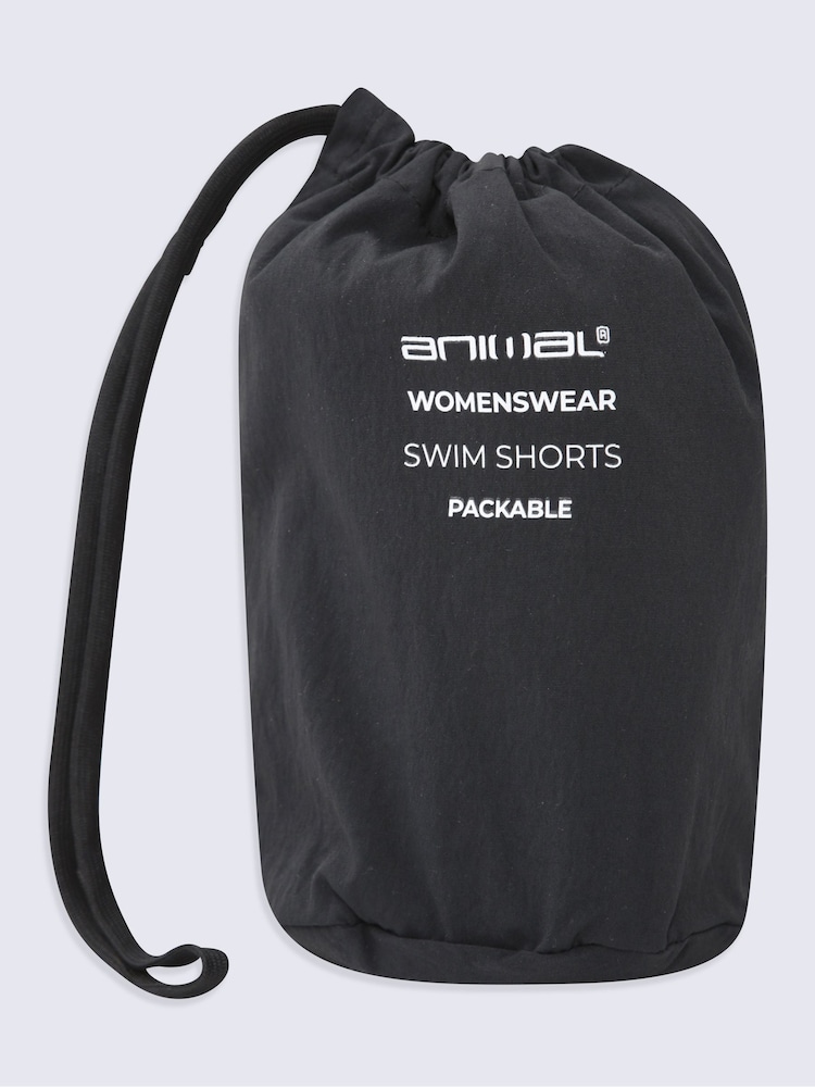 Animal Black Packable Swim Shorts - Image 4 of 4 Animal Black Packable Swim Shorts - Image 4 of 4
