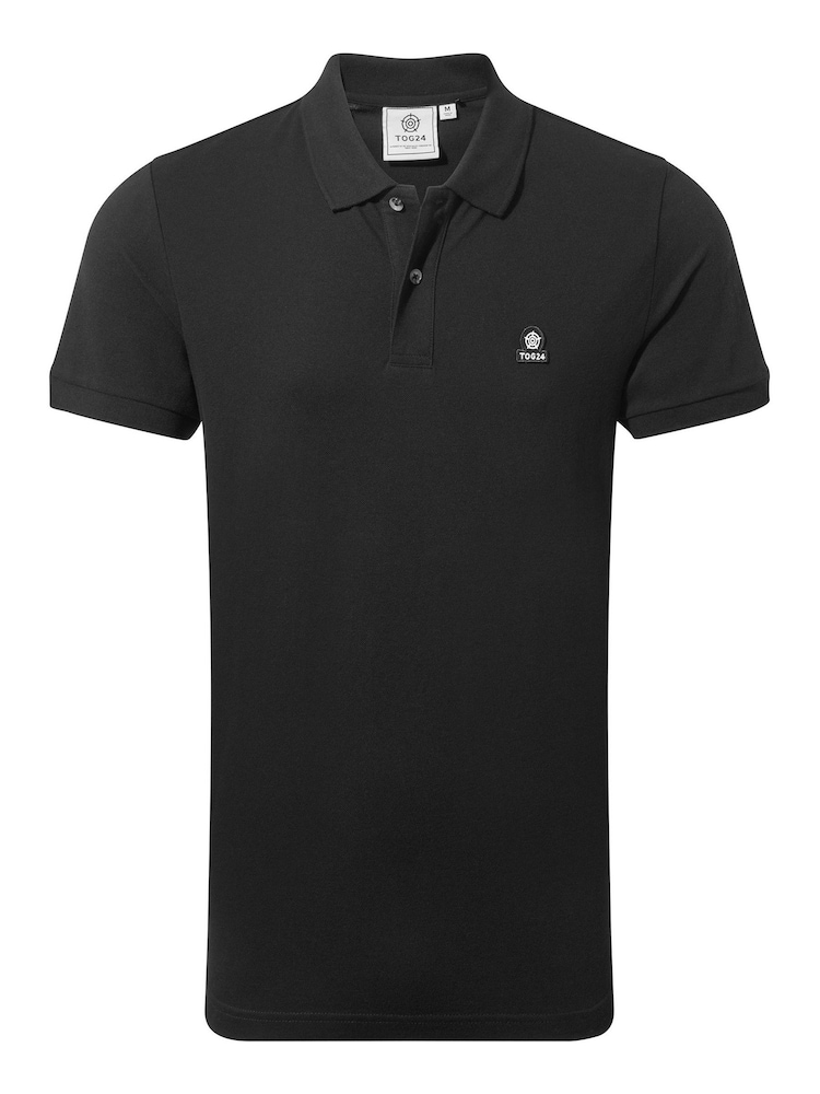 Tog 24 Black Aketon 100% Cotton Polo Shirt - Image 8 of 8