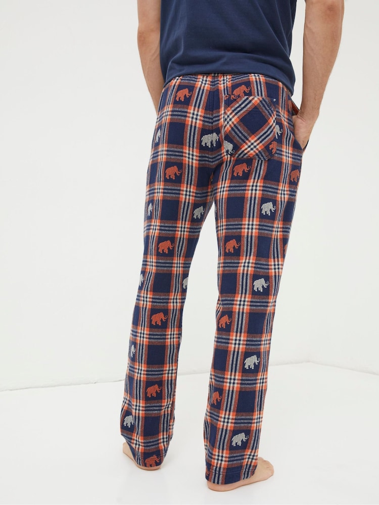 FatFace Blue Mammoth Jacquard Pyjama Trousers - Image 2 of 5