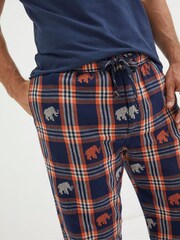 FatFace Blue Mammoth Jacquard Pyjama Trousers - Image 4 of 5