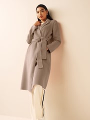 Emma Marella Camel Amazing Belted Wrap Brown Coat - Image 3 of 6