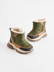 Green Quilted Snow Boots - Image 1 of 5