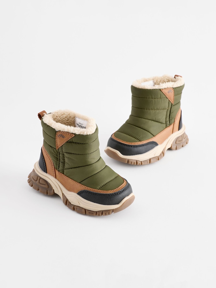 Green Quilted Snow Boots - Image 1 of 5
