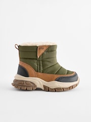 Green Quilted Snow Boots - Image 2 of 5