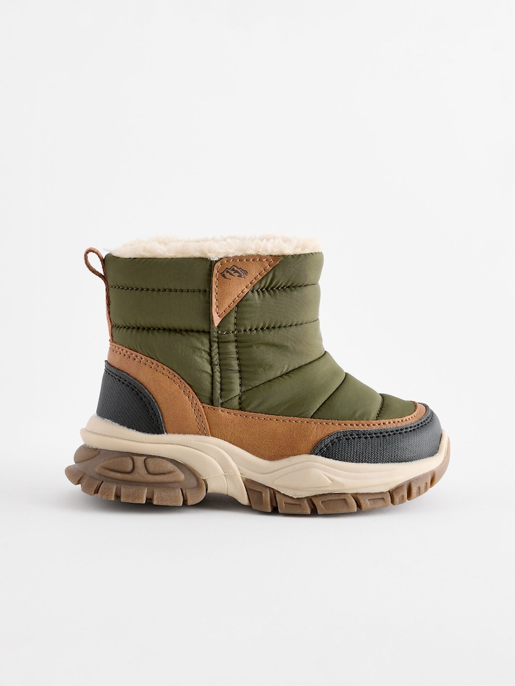 Green Quilted Snow Boots - Image 2 of 5