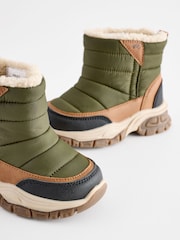 Green Quilted Snow Boots - Image 4 of 5
