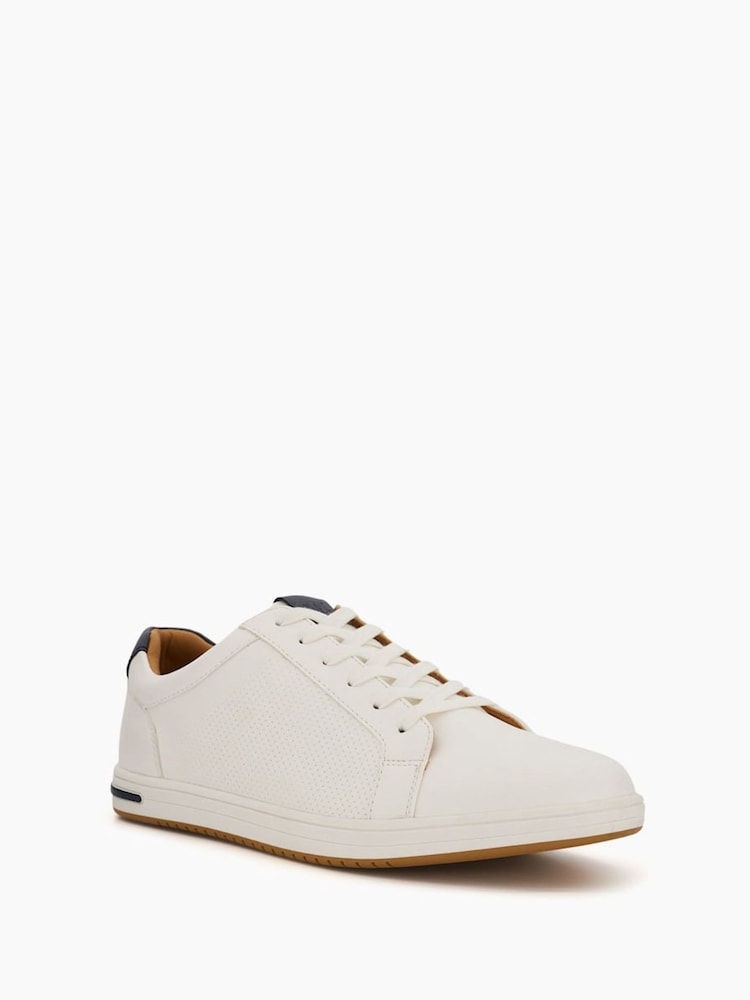 Dune London White Standard Fit Tezzy Perf Trainers - Image 2 of 5 Dune London White Standard Fit Tezzy Perf Trainers - Image 2 of 5