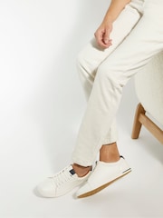 Dune London White Standard Fit Tezzy Perf Trainers - Image 5 of 5