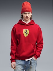 Puma Red Ferrari Coloured Shield Fleece Hoodie - Image 1 of 5