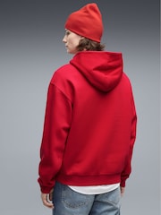 Puma Red Ferrari Coloured Shield Fleece Hoodie - Image 2 of 5