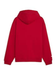 Puma Red Ferrari Coloured Shield Fleece Hoodie - Image 5 of 5
