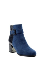 Lunar Navy Blue Europa Heeled Ankle Boots - Image 2 of 9