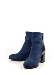 Lunar Navy Blue Europa Heeled Ankle Boots - Image 4 of 9