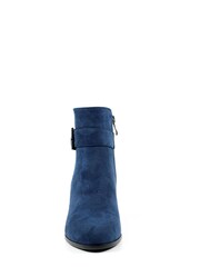 Lunar Navy Blue Europa Heeled Ankle Boots - Image 5 of 9