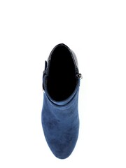 Lunar Navy Blue Europa Heeled Ankle Boots - Image 7 of 9
