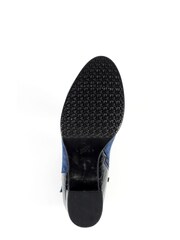 Lunar Navy Blue Europa Heeled Ankle Boots - Image 8 of 9