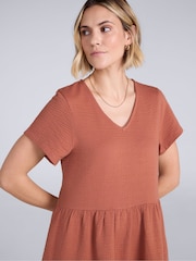 Animal Orange Iris Textured Dress - Image 1 of 4