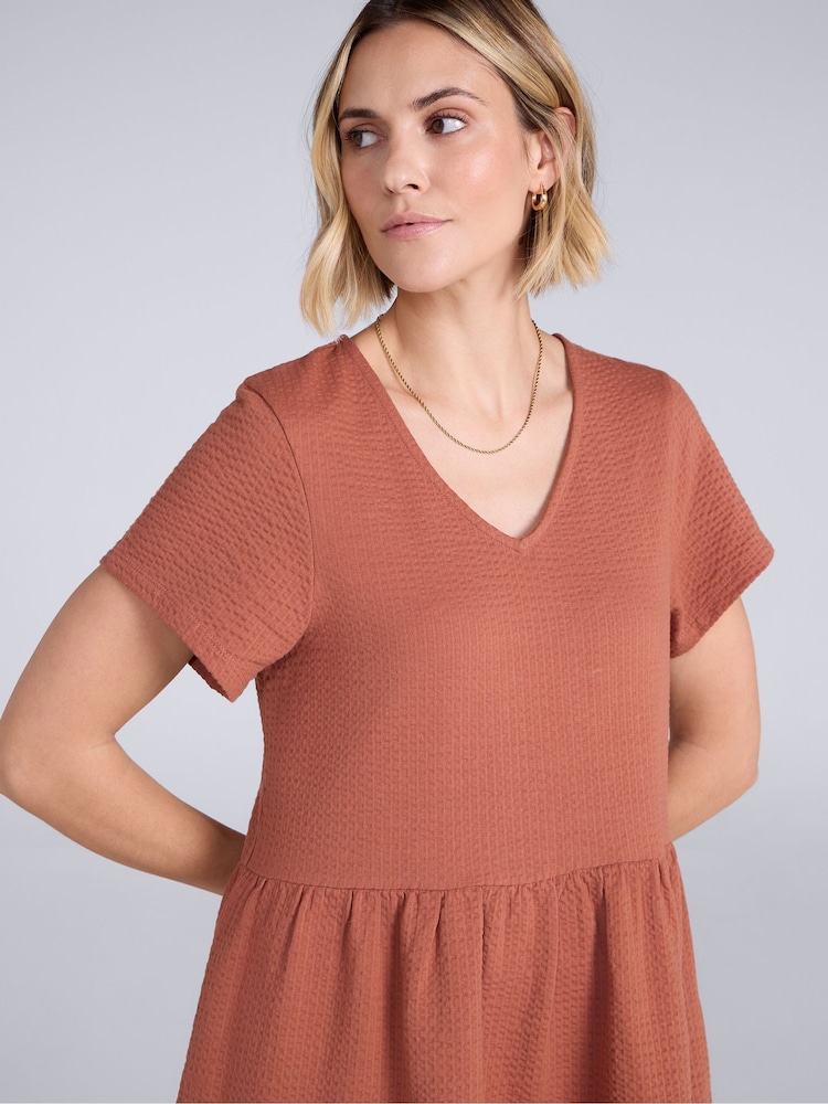Animal Orange Iris Textured Dress - Image 1 of 4