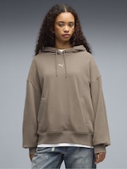 Puma Brown Essentials Oversized Hoodie - Image 1 of 5