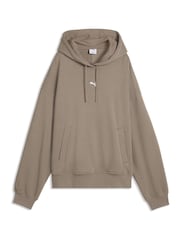 Puma Brown Essentials Oversized Hoodie - Image 4 of 5
