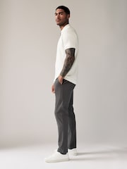 Grey Dark Slim Fit Stretch Chinos Trousers - Image 1 of 2