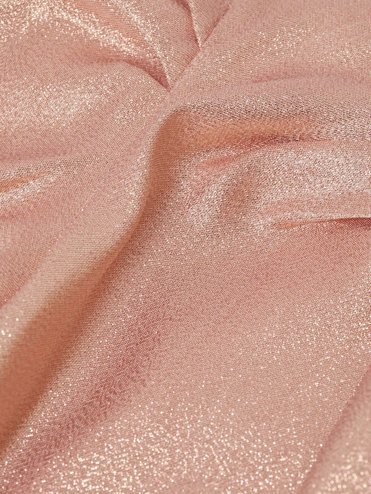 Reiss Pink Lexi 4-9 yrs Metallic Puff Sleeve Dress - Image 6 of 6